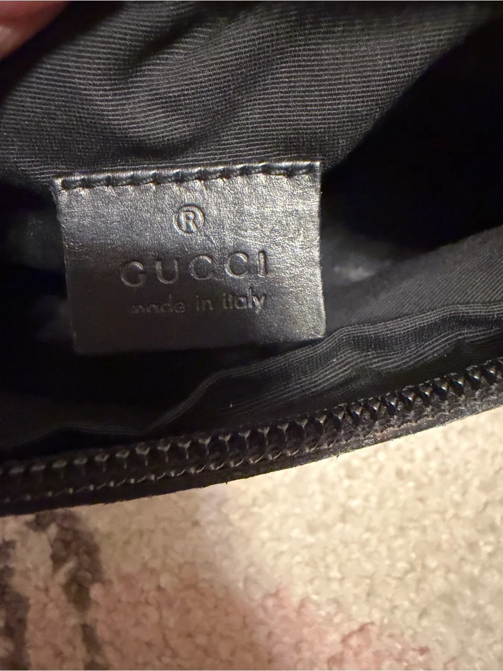 Black Gucci Denim Women’s Cosmetic Pouch and Wallet Set